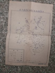 兰溪县诸葛公社行政区域示意图 油印版 31*21