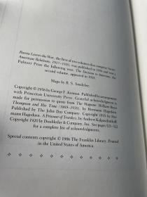 russia leaves the war Soviet-Ameican relations 1917-1920 《俄国退出战争-1917-1920年苏联美国关系》冷战战略家 George Kennan 乔治 凯南经典著作 Franlin library 1986年真皮精装限量版