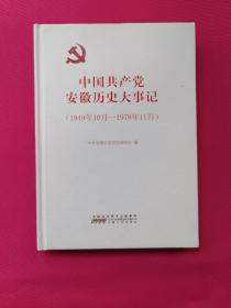 中国共产党安徽历史大事记(1949-1978)
