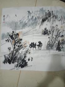 李增喜国画作品，中国美协会会员开封市人。