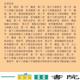 地下工程施工技术张彬刘艳军李德海人民交通出版9787114133725