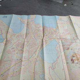 苏联 爱沙尼亚共和国 塔林地图 外文原版