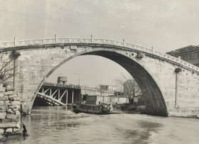 早期大运河风景照苏州老觅渡桥