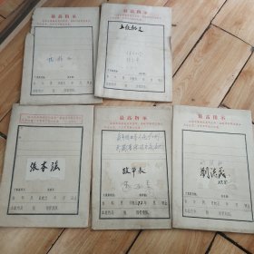 档案袋，带毛主席语录(5个合售)