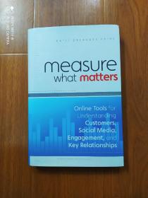 Measure What Matters[衡量什么起作用：解读客户、社会媒体、参与及关键关系在线工具]（精装）
