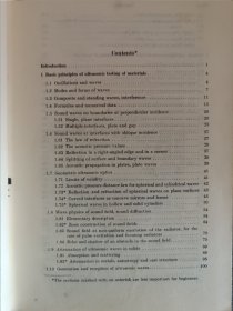 Ultrasonic Testing of Materials 【材料的超声法试验】 （目录见图）