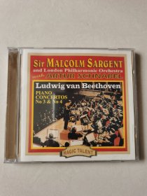 SIR MALCOLM SARGENT AND LONDON PHILHARMONIC ORCHESTRA WITH ARTUR SCHNABEL 萨金特爵士与施纳贝尔伦敦爱乐乐团 CD1张【碟片轻微划痕 正常播放】