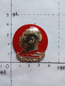 毛主席像章（水坝 长城 红旗 背面：热烈欢呼中国共产党第九次全国代表大会胜利召开 沈阳市革命委员会敬制 1969）