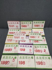 八九十年代北京市永定河大桥半价收费通行证一组17张，车号不同