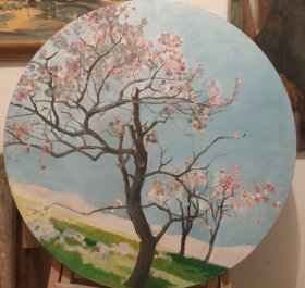李磊布上油画