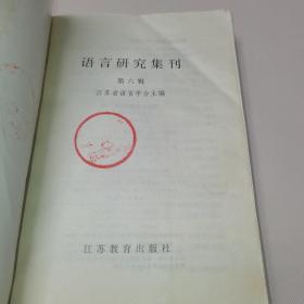 语言研究集刊.第六辑