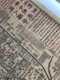 古地图1643 皇明分野舆图古今人物事迹。纸本大小147.49*166.31厘米。宣纸原色仿真。微喷复制