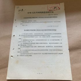中华人民共和国铁道部统计局文件（柜内袋4）