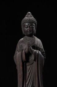 沉香木雕释迦摩尼站像 高32cm 宽11cm 厚10cm 重290克