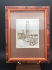 James Millard旧金山大桥限量版画亲签