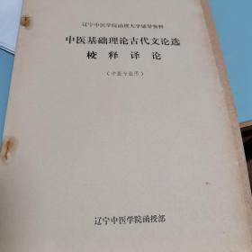 中医基础理论古代文论选校释译论 满百包邮非偏远地区