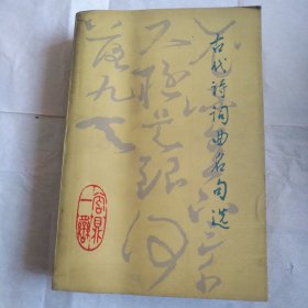 古代诗词曲名句选——700多页！封面还有篆刻！王力，王起两位教授担任责任编辑！