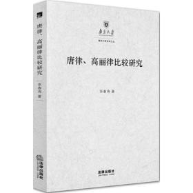 唐律、高丽律比较研究：以法典及其适用为中心