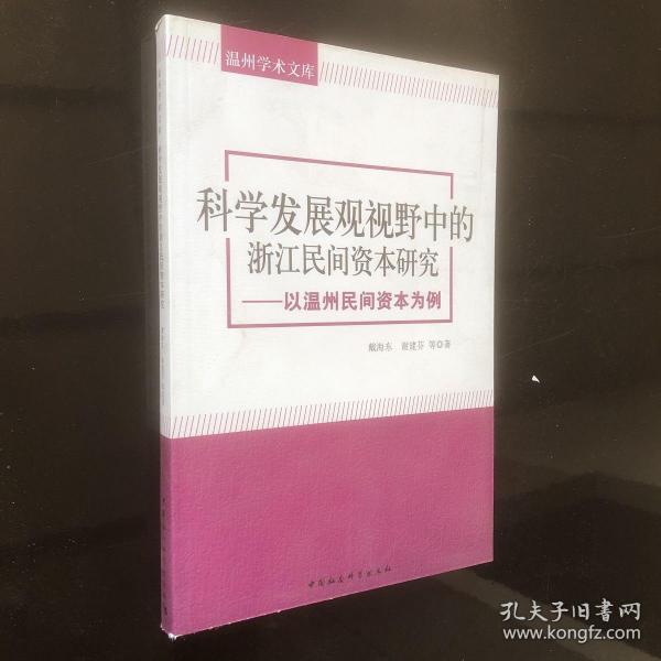 温州学术文库：科学发展观视野中的浙江民间资本研究