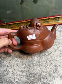80年代左右，老寿星紫砂壶一把y