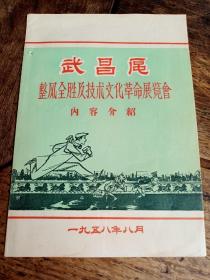 1958年武昌区整风全胜及技术文化革命展览会内容介绍册一本，有不少老照片图版，包快递发货。