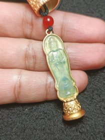 天然冰种翡翠大日如来佛祖佛龛吊坠翡翠佛公翡翠a货吊坠