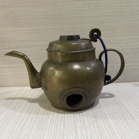 民国时期手工制作温酒铜壶