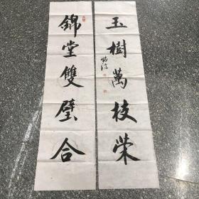 北京师范大学教授 赵济 对联书法【N--5】