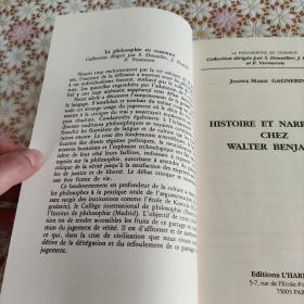 Histoire et narration chez Walter Benjamin