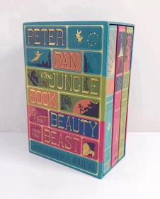 立体童话书精装盒装3册《小彼得潘》《奇幻森林》《美女与野兽》 英文版无音频非点读 盒子有破损，书籍全新，介意慎拍。
