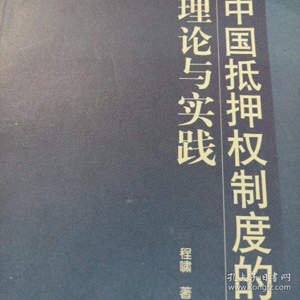 中国抵押权制度的理论与实践