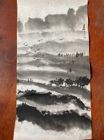 著名书画家罗昌 画，直接得于画家之手。尺寸（50*25）cm，如图，货号 ：C155