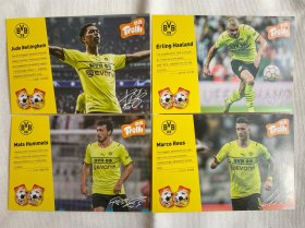 口力BVB09联名祖德·贝林厄姆、埃尔林·哈兰德、马茨·胡梅尔斯、马尔科·罗伊斯明信片、信封