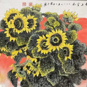陈永锵，画芯尺寸68x68 实物拍摄，品相如图，纯手绘。