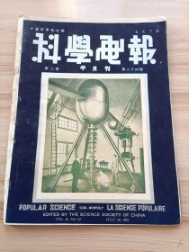 民国出版期刊 科学画报第二卷第二十四期，内有解决中国民生问题的几条路径，日本酱油酿造工厂参观记，人工培养真珠母与世界采珠业，浮动船坞怎样从水中举起大船，轮的进化，电是什么?时刻经度互求盤，真菌类寄生之病害，流星，角的美角和角的力量（下），中国科学社发现搬藏鼠新种（陕西郿县林场发现），空中之王-汽艇，击破原子的巨大金属蛋，空气流动的状态等