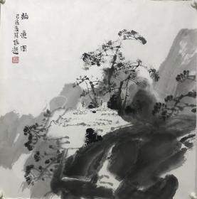 陕西关中画院副院长魏振选四尺斗方真迹