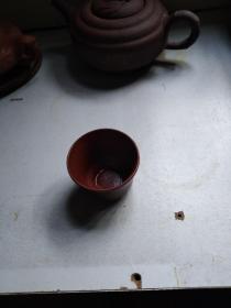 紫砂温酒壶上的酒杯1只-------6.3*6.3*5cm------亦可当茶杯盏。