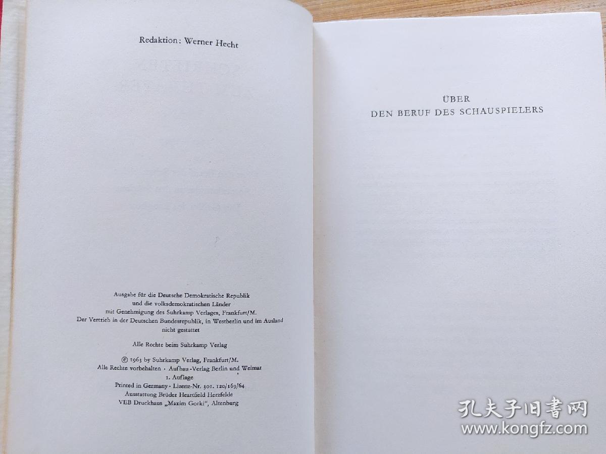 德文书 Schriften zum Theater. 4, 1933-1947 von Bertolt Brecht