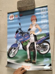 2002年美女摩托挂历13张