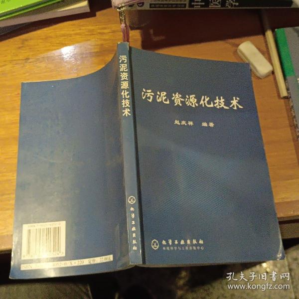 污泥资源化技术 实用水处理技术丛书  【2002年 一版一印 原版资料】赵庆祥 编 / 化学工业出版社   9787502540524 【图片为实拍图，实物以图片为准！】