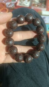 老紫皮红凤眼菩提手串