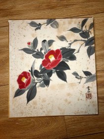 日本回流: 手绘 花卉 卡板画