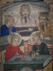 明或清绘、左右十殿阎王像