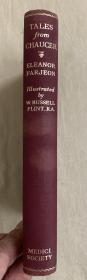The Canterbury Tales of George Chaucer《乔叟：坎特伯雷故事集》 著名的苏格兰水彩之王弗林特插图本，布面精装带书衣