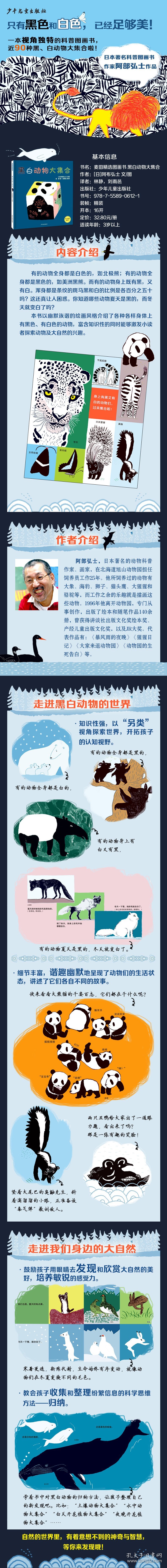 麦田精选图画书 黑白动物大集合