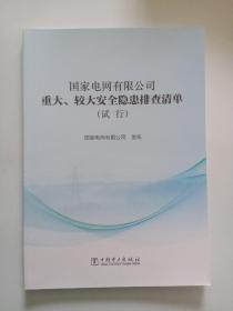 国家电网有限公司重大较大安全隐患排查清单（试行）