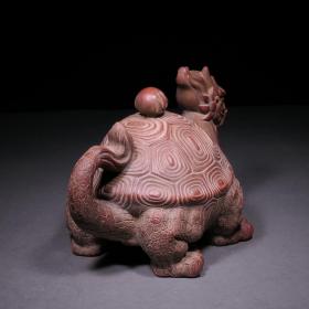 龙龟壶落款「徐友泉」明代容量约360cc尺寸16.5×9.8×12.3cm