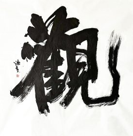 超大幅书法“观”