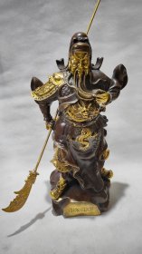 铜大关公财神一个 重约9700克
