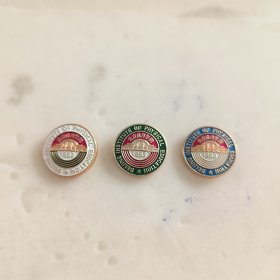 北京体育学院校徽徽章一套3枚